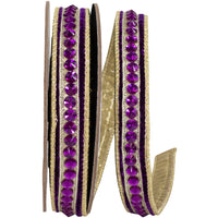 Purple Velvet Wired Edge Ribbon 1 Inch for Wreaths and Bows