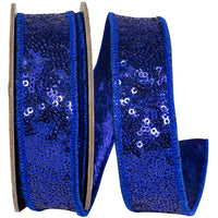 Royal Metallic Sequin Ribbon 1 Inch for Wreaths and Bows