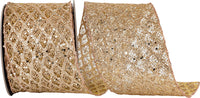 Platinum Glitter Sequin Diamond Net Ribbon 4 Inch for Bows