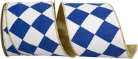 Royal 4 Inch Metallic Backed Wired Edge Ribbon for Bows
