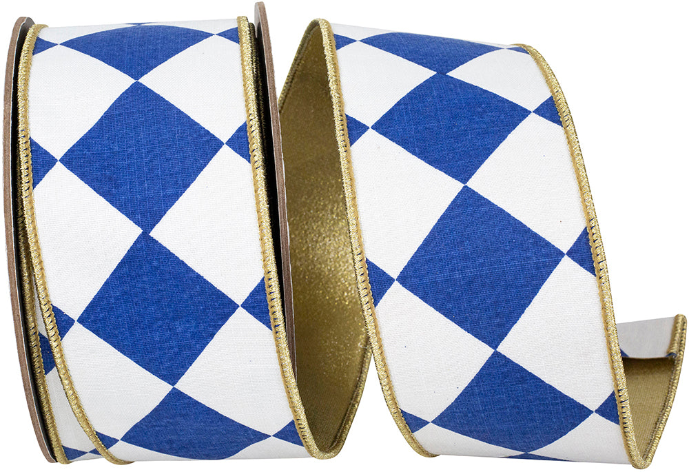 Royal Metallic Backed Wired Edge Ribbon 2-1/2 Inch