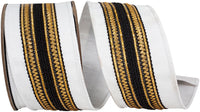White Black 2-1 2 Inch Regal Stripe Trimming Dupioni Deluxe