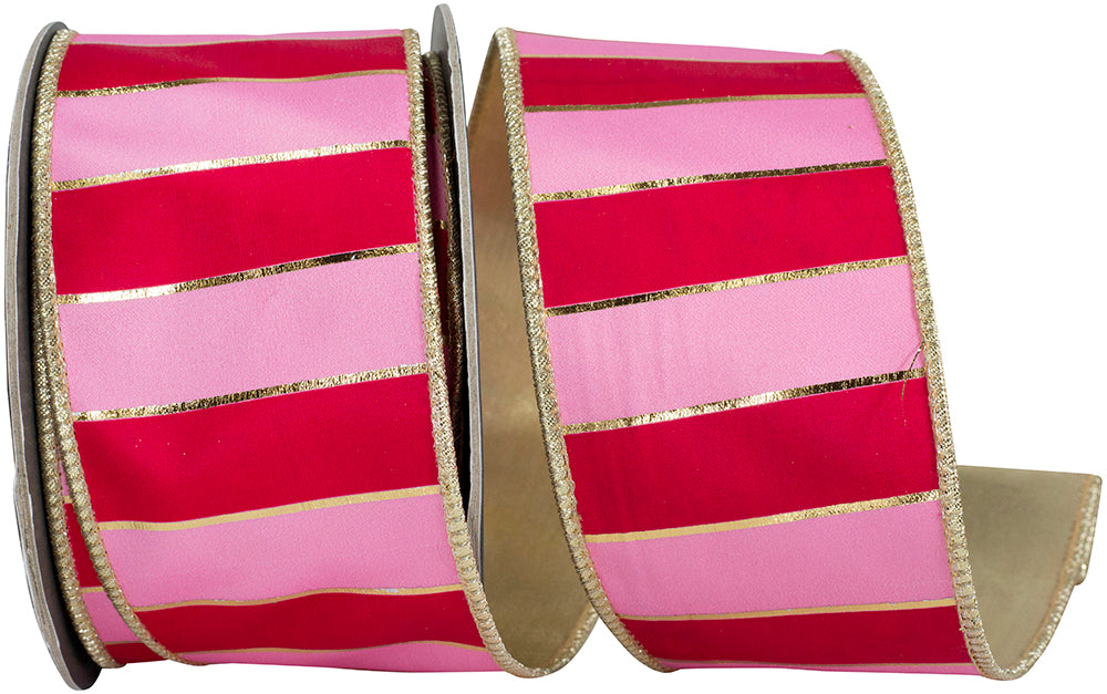 Fuchsia Pink Wired Edge Ribbon 2-1/2 Inch for Wreaths