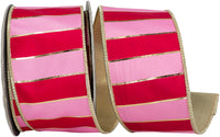 Fuchsia Pink Wired Edge Ribbon 2-1/2 Inch for Wreaths