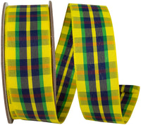 Yellow 1-1 2 Inch Sunrise Westwood Wired Edge Ribbon for Wreaths & Bows
