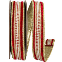 Red Velvet Wired Edge Ribbon 1 Inch for Wreaths and Bows