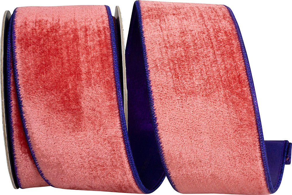 Multi Velvet Plush Deluxe Wired Edge Ribbon 2-1/2 Inch