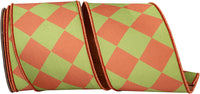 Copper 4 Inch Wired Edge Metallic Dupioni Ribbon