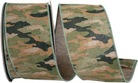 Multi 2-1 2 Inch Camouflage Classic Wired Edge Ribbon for Wreaths & Bows