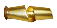 Gold Shimmer Wired Edge Ribbon 4 Inch for Wreaths and Bows