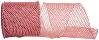 Rose Glitter Wired Edge Ribbon 4 Inch for Wreaths