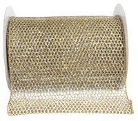 Gold Silver Wired Edge Glitter Ribbon 6 Inch for Bows