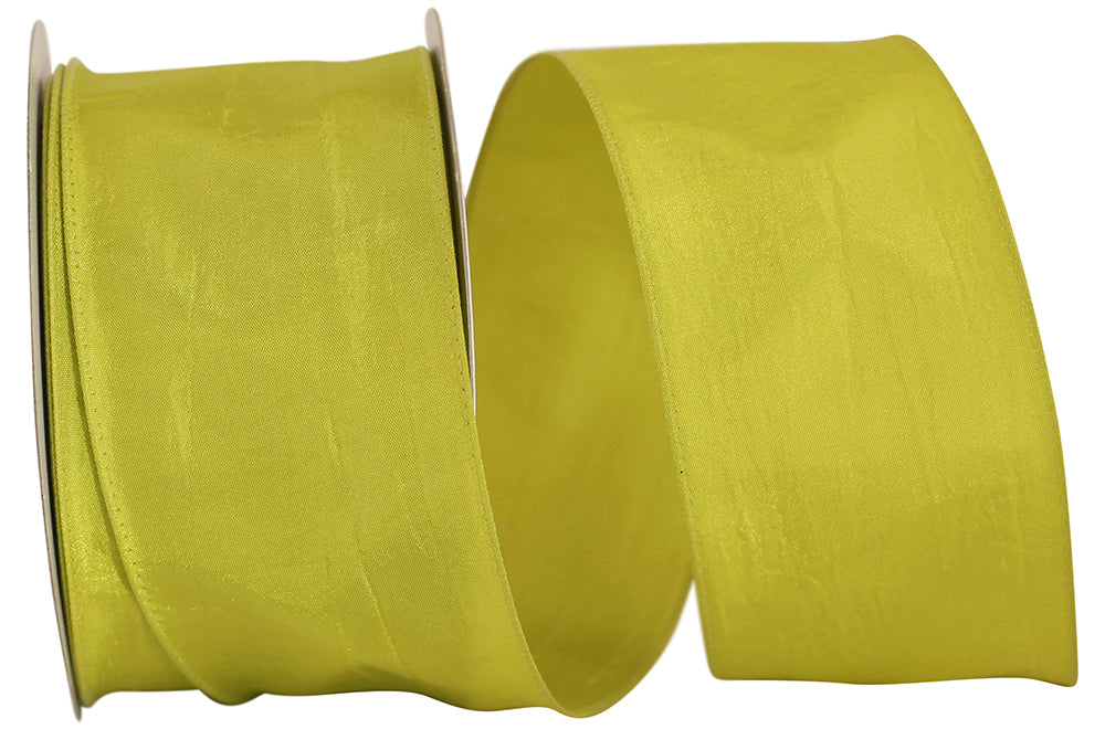 Chartreuse 2-1 2 Inch Katy May Elegance Wired Edge Ribbon for Wreaths & Bows