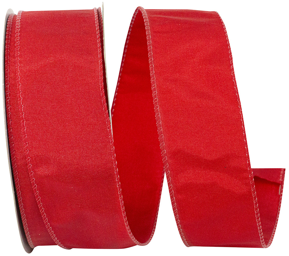 Red 1-1 2 Inch Katy May Elegance Wired Edge Ribbon for Wreaths & Bows