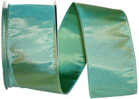Jade 2-1 2 Inch Katy May Elegance Wired Edge Ribbon for Wreaths & Bows