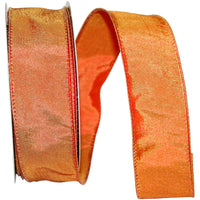 Burnt 1-1 2 Inch Katy May Elegance Wired Edge Ribbon for Wreaths & Bows