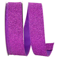 Purple Glitter Metallic Wired Edge Ribbon 1-1/2 Inch