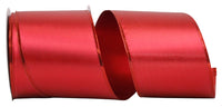Scarlet Wired Edge Ribbon 4 Inch for Wreaths and Bows