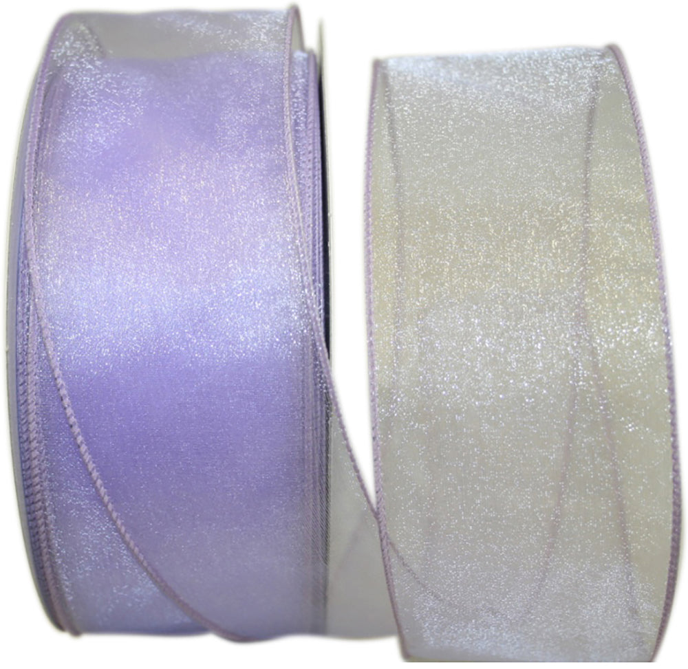 Orchid 2-1 2 Inch Sheer Lovely Wired Edge Ribbon for Wreaths & Bows