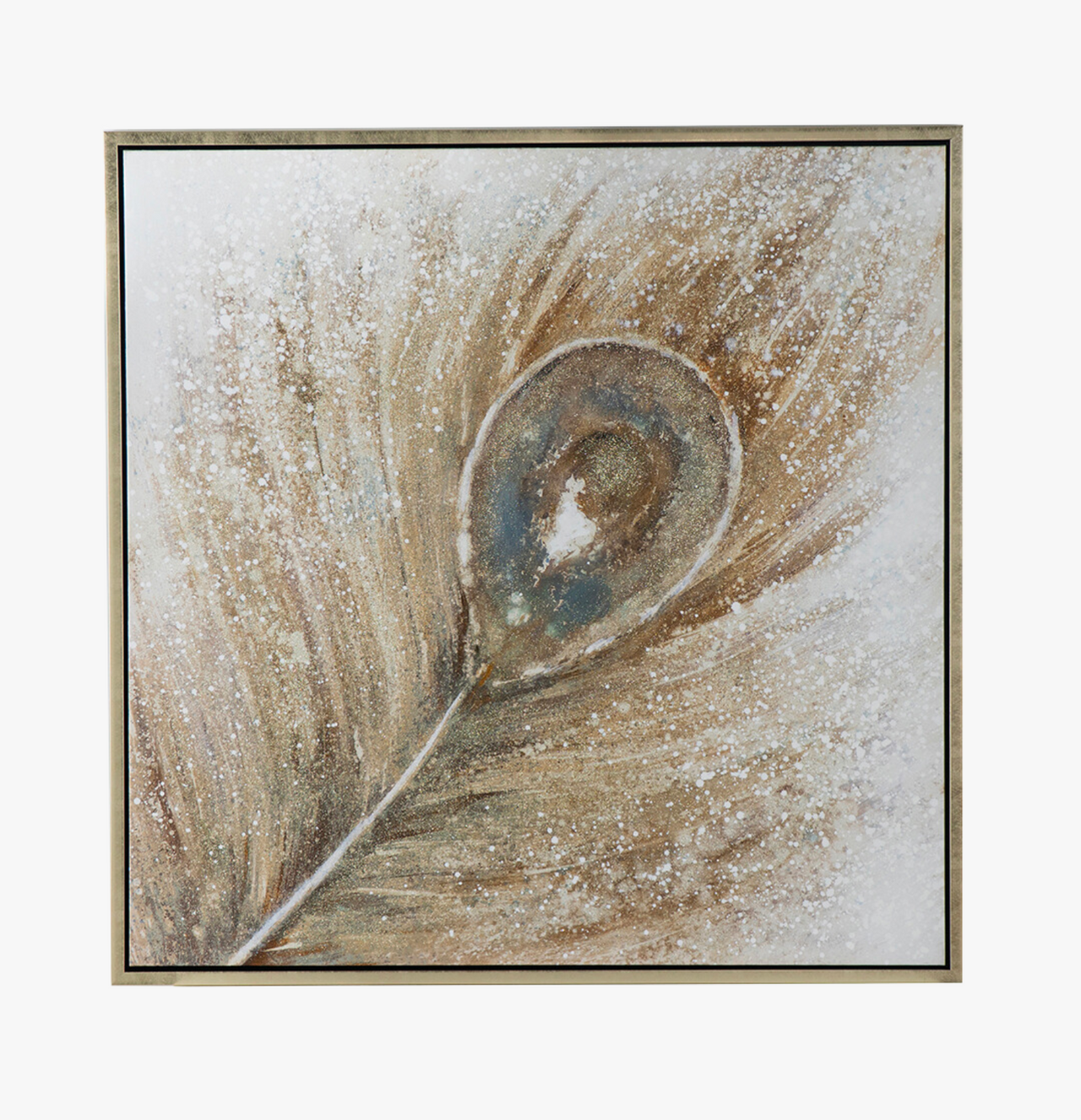 Henry Gold Peacock Feather Painting