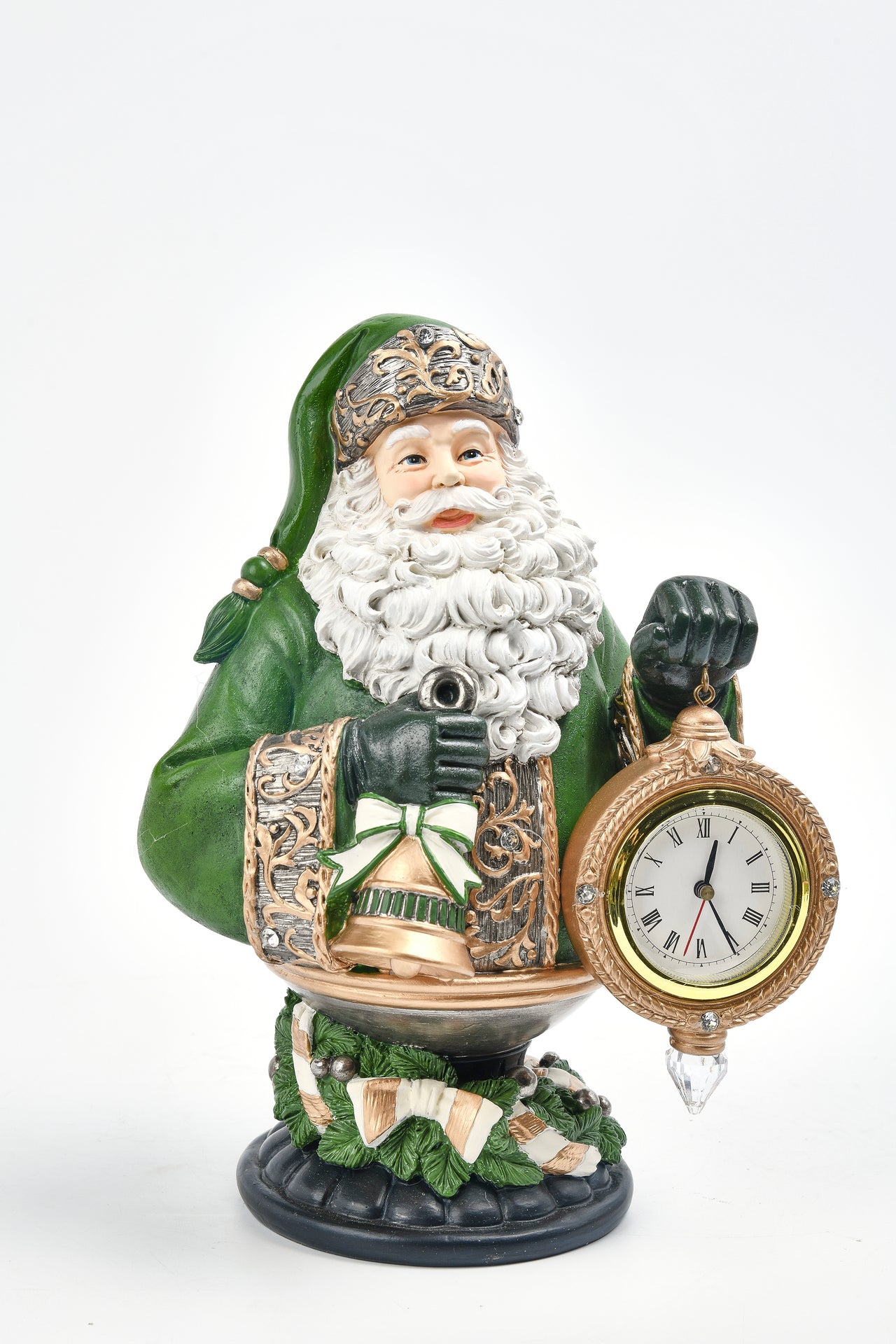 Santa W/Bell & Clock