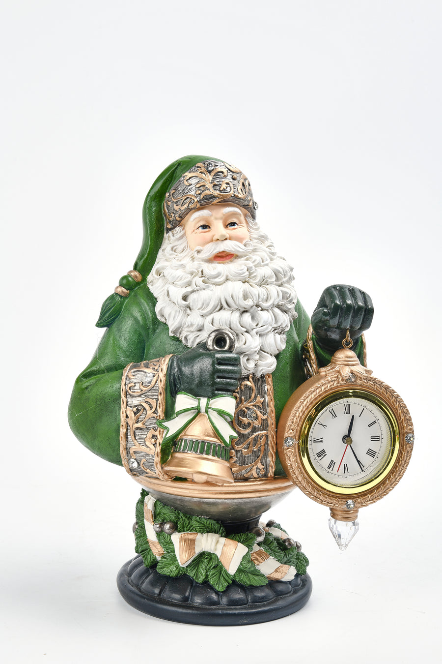 Santa W/Bell & Clock