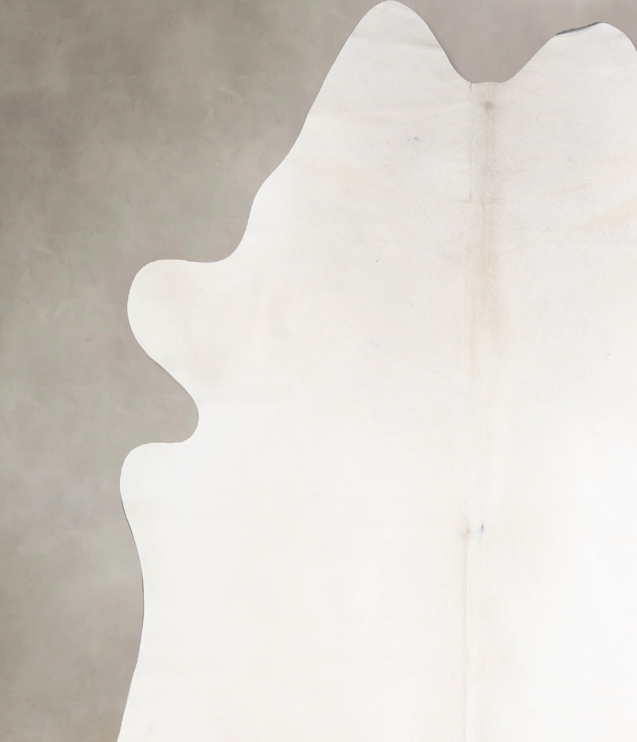 Luxurious Solid White Cowhide Rug - X-Large Brazilian Hide