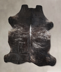 Luxurious Grey Brindle XXL Cowhide Rug 7'8