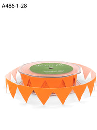 1 Inch Adhesive Flag Banner Ribbon with Cut Sealed Edge – A486-1-28 Orange