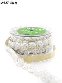 5/8 Inch Adhesive Rosette Ribbon with Cut Edge