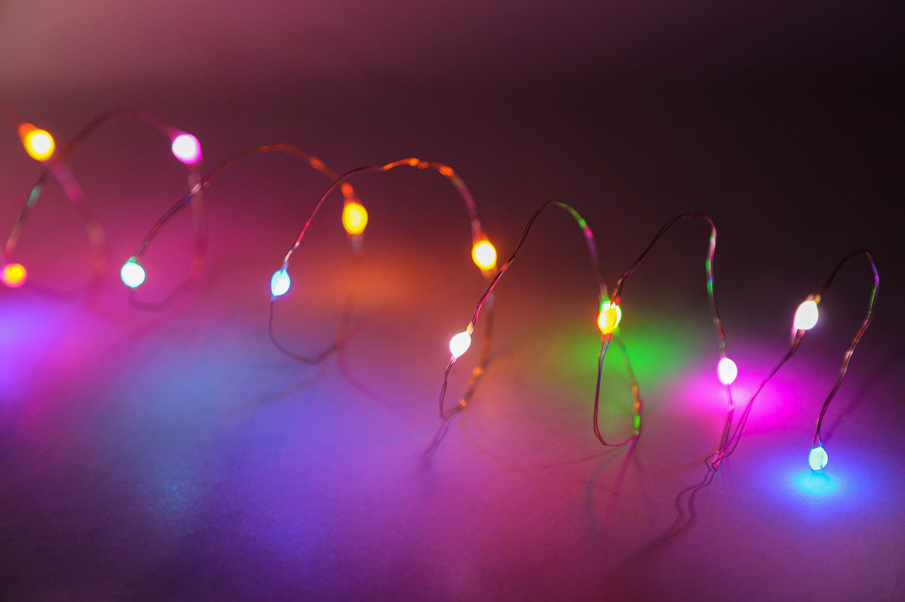75.5' 200L RGB Superbright Multifunction LED Silver Wire Light Set + Remote