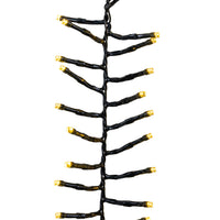 16' 480L Dual Color Multifunction 5MM LED Green Wire Cluster Garland + Remote