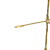 7.87' 240L Warm White Twinkle Micro LED Gold Wire Cluster Garland