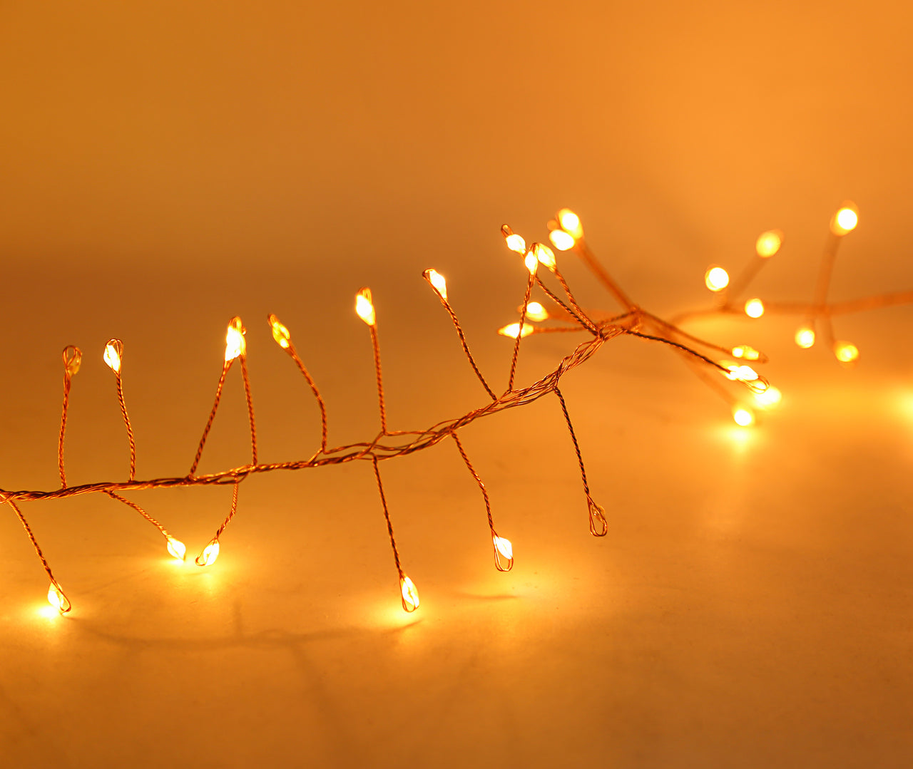 7.87' 240L Classic White Twinkle Micro LED Copper Wire Cluster Garland