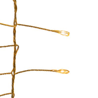 7.87' 240L Classic White & Warm White Twinkle Micro LED Gold Wire Cluster Garland