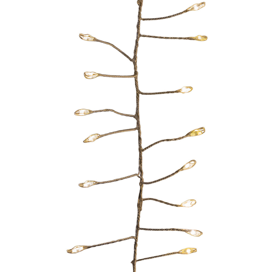 7.87' 240L Warm White Twinkle Micro LED Silver Wire Cluster Garland