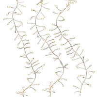 7.87' 240L Warm White Twinkle Micro LED Silver Wire Cluster Garland
