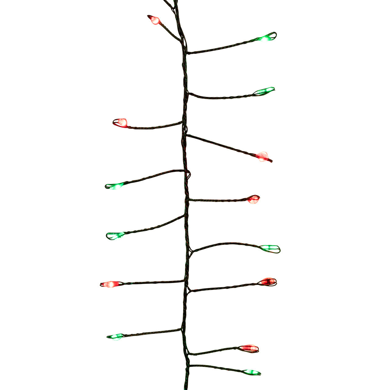 8' 240L Red & Green LED Micro Twinkle Fairy Light Cluster Garland