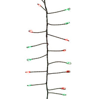 8' 240L Red & Green LED Micro Twinkle Fairy Light Cluster Garland