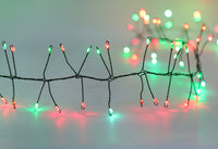 8' 240L Red & Green LED Micro Twinkle Fairy Light Cluster Garland
