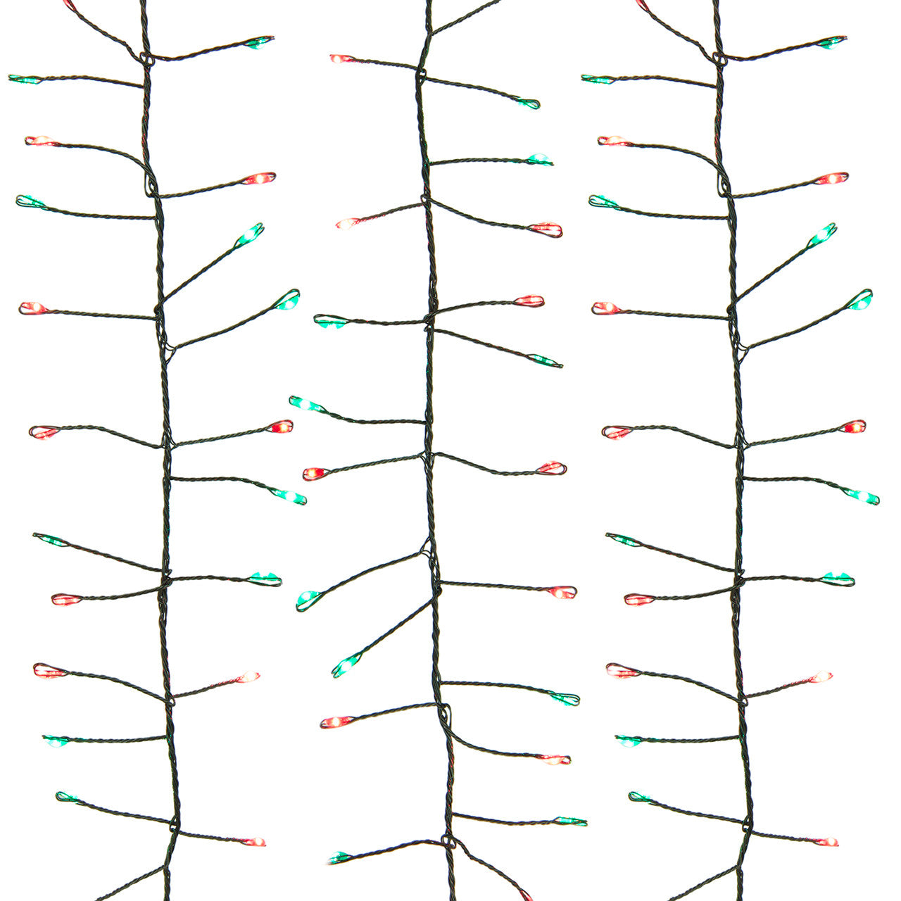 8' 240L Red & Green LED Micro Twinkle Fairy Light Cluster Garland