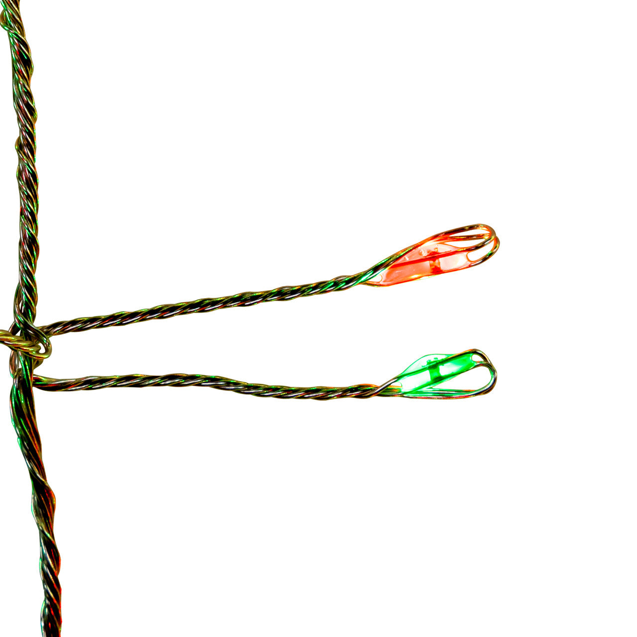 7.87' 240L Red & Green Twinkle Micro LED Silver Wire Cluster Garland