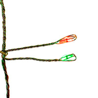 7.87' 240L Red & Green Twinkle Micro LED Silver Wire Cluster Garland