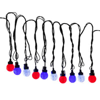 20-Piece G40 Faceted Red, Pure White & Blue LED Light Set