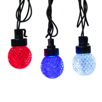 20-Piece G40 Faceted Red, Pure White & Blue LED Light Set