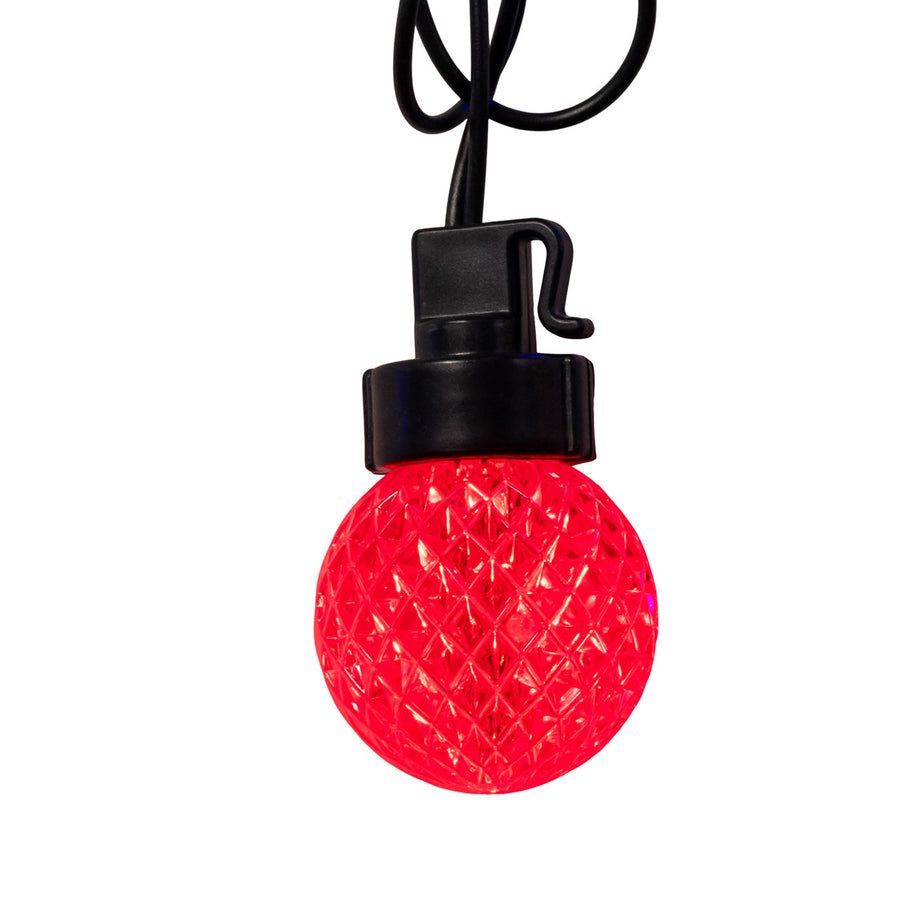 20-Piece G40 Faceted Red, Pure White & Blue LED Light Set