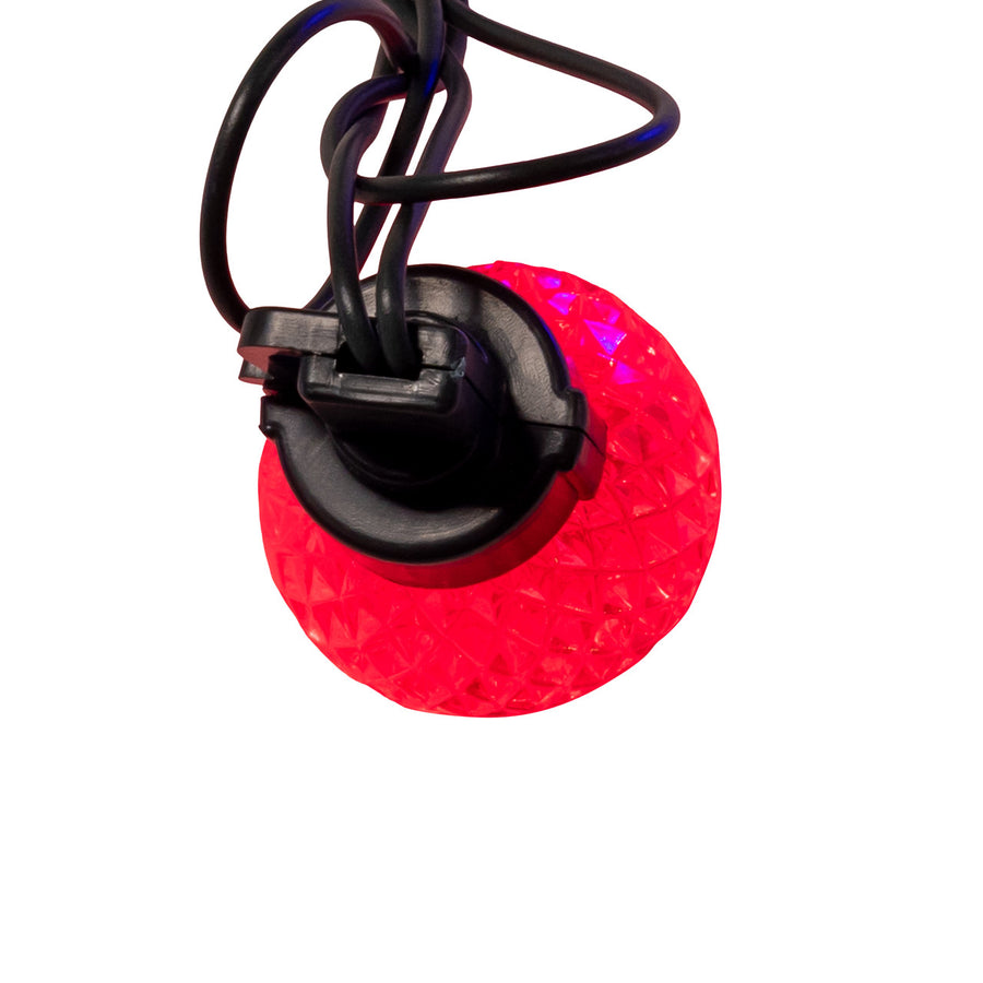 20-Piece G40 Faceted Red, Pure White & Blue LED Light Set