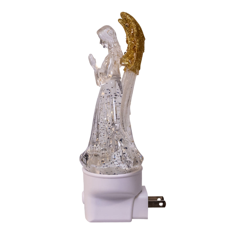 Angel With Spinning Glitter LED Night Light