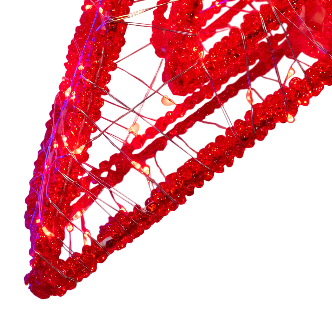 16" 720L Red, Blue & Cool White Star Fairy Light Set