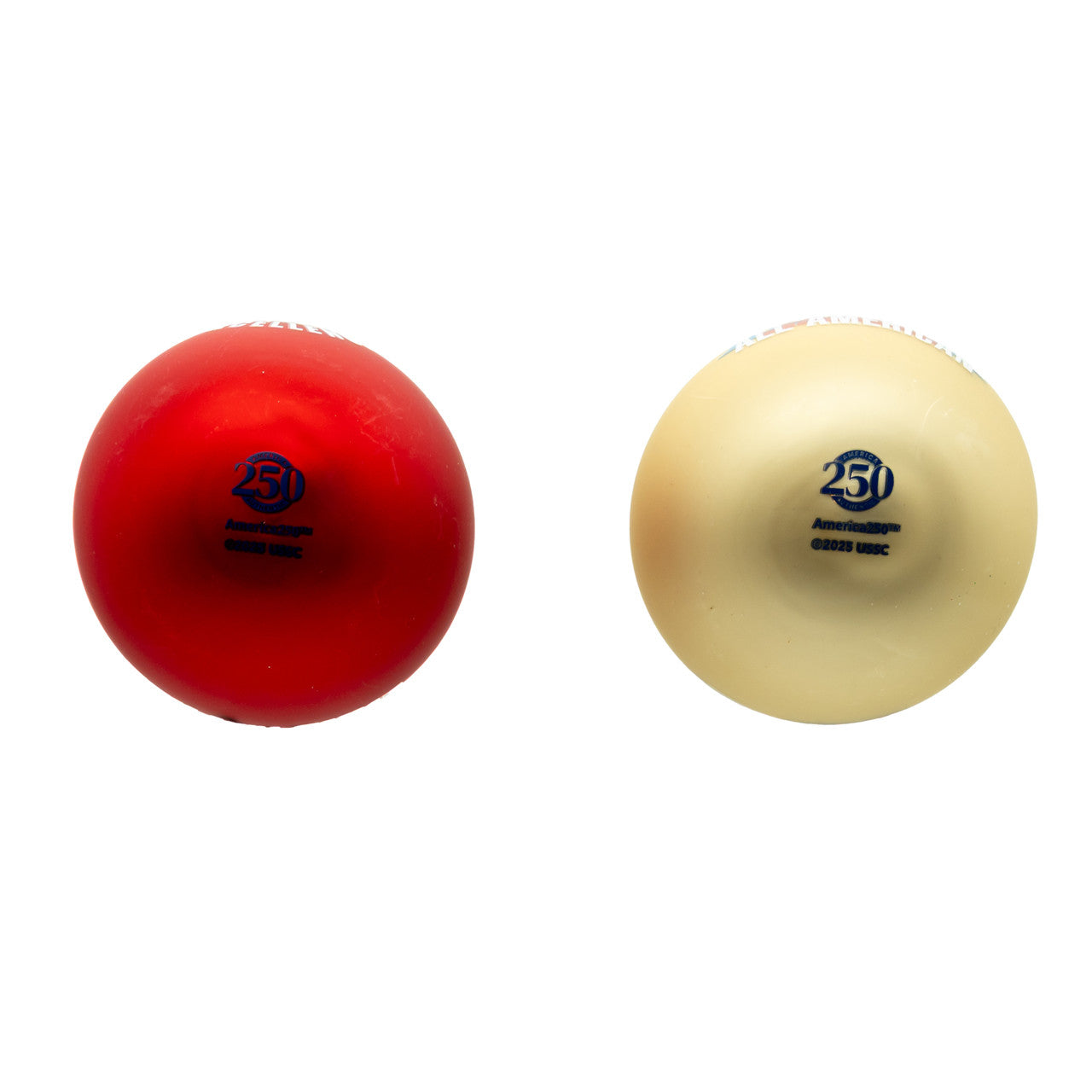 80MM Glass Gold "All America" & Red "Land Of The Free" Ball Ornaments